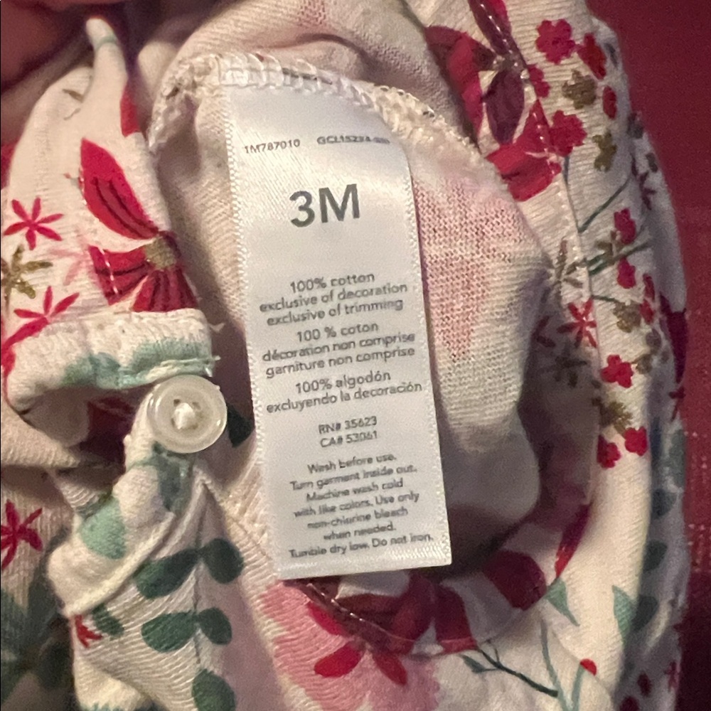 3 MONTHS BABY GIRL JUST ONE YOU CARTER’S FLORAL ROMPER ONESIE - Picture 6 of 7